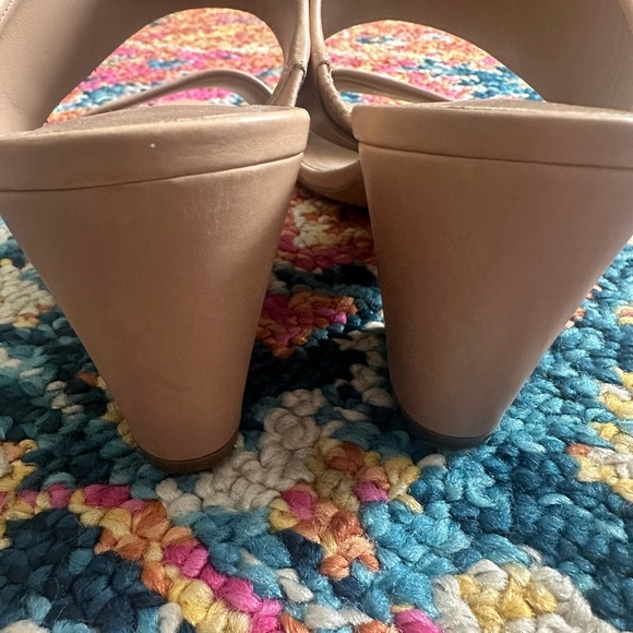 Vince Vero Cuoio Double Strap Sandal Heel Made In Italy - Picture 4 of 5